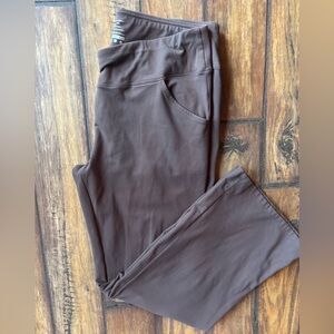 Women's Brown Yoga Pants With Pockets